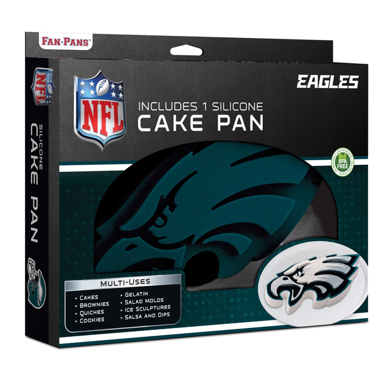 FANPAN MasterPieces s NFL Philadelphia Eagles Team Logo Silicone Cake Pan